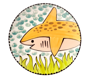 Color Me Mine - Tallahassee Happy Shark Plate