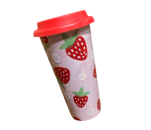 Color Me Mine - Tallahassee Strawberry Travel Mug