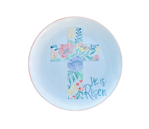 Color Me Mine - Tallahassee Floral Cross Plate